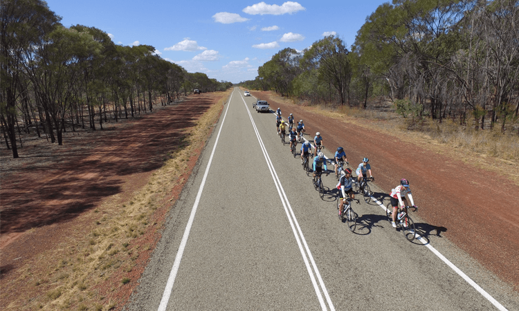 C2K Bike Ride QLD 2023 riders bunch
