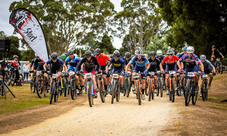 Dragon Trail XC MTB Race Tasmania start