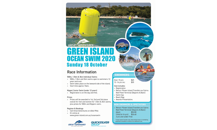 Great Adventures Green Island Ocean Swim 2020 Great Barrier Reef QLD 