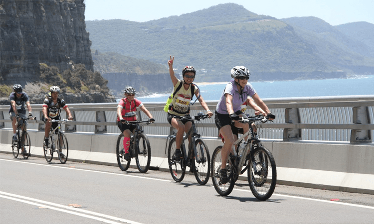 MS Sydney to the Gong Ride Charity Bike Ride NSW Sea Cliff Bridge