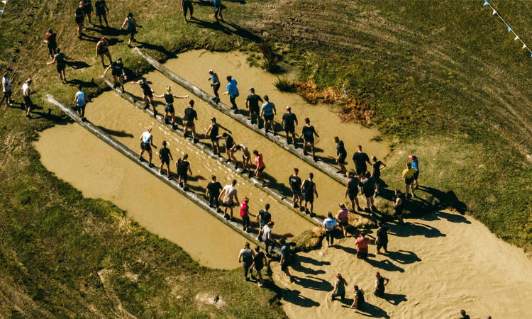 Raw Challenge Doylason NSW bridge mud obstacle
