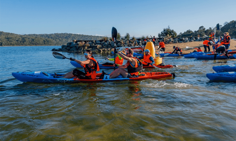 Sprint Series Adventure Race Lysterfield kayaks