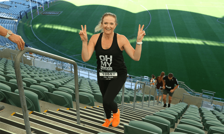 Stadium Stomp Adelaide Oval 2023 Stair Challenge smiles