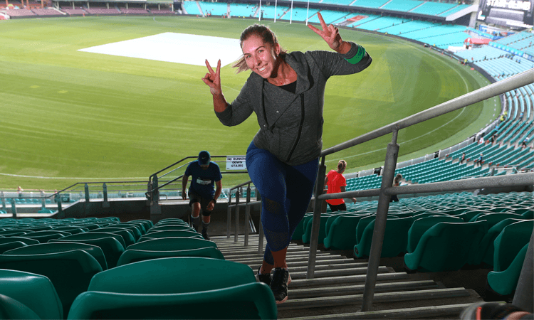 Stadium Stomp stair challenge SCG 2020 smiles
