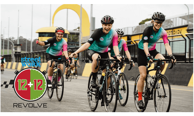 Streetwork 12+12 by Revolve 24 cycling fundraising challenge Sydney poster