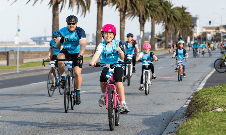 United Energy Around the Bay Melbourne 2023 family ride